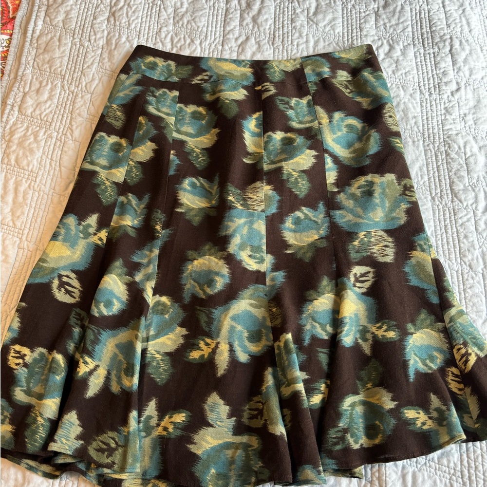 Floral A-Line Skirt - Ann Taylor Loft